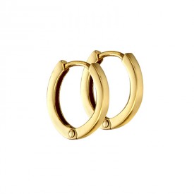 Gold plated mini flat profile hoops