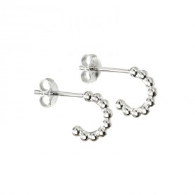 Silver small ball 3/4 hoops