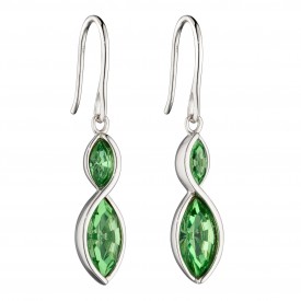Double navette peridot crystalearrings
