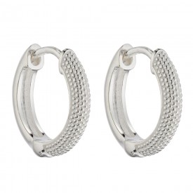 Micro beaded texture hoop earrings?