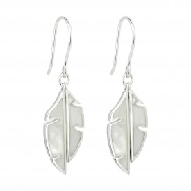 Mother of Pearl Leaf Earring
