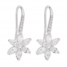 CZ flower Earrings