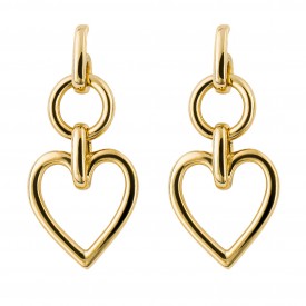 Statement Open Heart Gold Plated Earrings