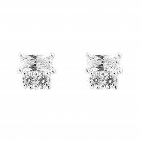 CZ Baguettte Stud Earrings