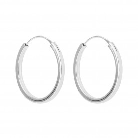 Plain Small square cut Hoop Earrings