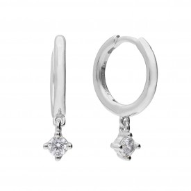 DF CZ Hoop Earrings