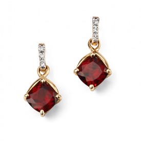 EG YG garnet earrings