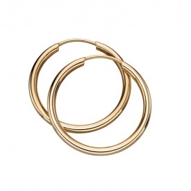 9ct yellow gold 20mm sleeper hoops