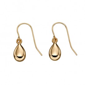 9ct yellow gold teardrop earrings