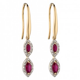 marquise 2 tier earrings