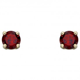 January Garnet 4mm studs
