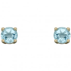 March Aquamarine 4mm studs
