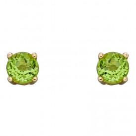 August Peridot 4mm studs