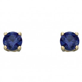 September Created Sapphire 4mm studs