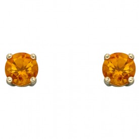 November Citrine 4mm studs