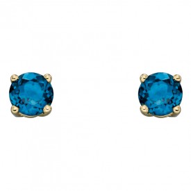 December London Blue Topaz 4mm studs