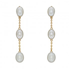 Fresh water pearl tier earrings