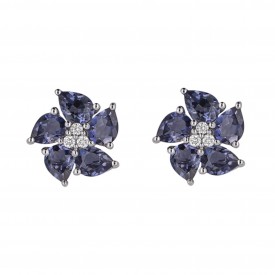  iolite  Peony Earring