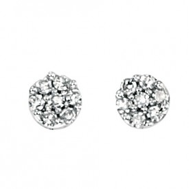 GE734 9ct WHT DIA Round Stud EARRING