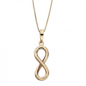 9ct yellow gold infinity pendant