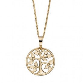 9ct yellow gold tree of life pendant