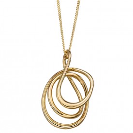 YELLOW GOLD PLAIN WIRE WRAP PENDANT