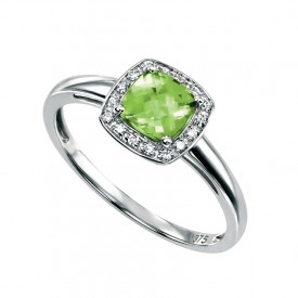 GR325G 52 9ct WHT DIA & PERIDOT RING