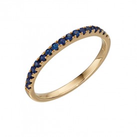 YG sapphire band ring