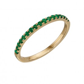YG Emerald band ring