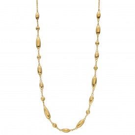 Bud station necklace  w/ Yellow gold plate