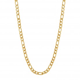 Link Chain Steel Necklace Gold Plated with Tag