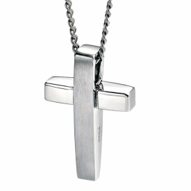 P2542 Stainless Steel Matt/Pol Cross PENDANT