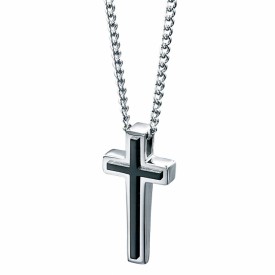 P3006 Stainless Steel BLACK PVD Cross PENDANT