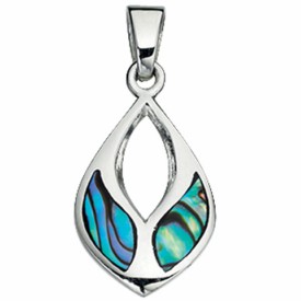 Diamond Shape Pendant with Paua Shell