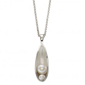 Silver slza pearl pendant