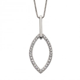 Double vette silver with cz pendant