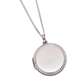 Locket round with diamond cut