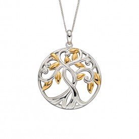 Silver and Gold Tree of Life Pendant