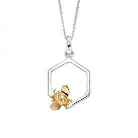 Bee honeycomb pendant