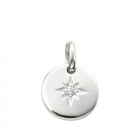 Silver Star Disc Pendant