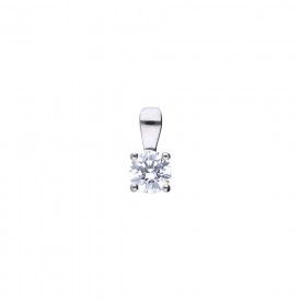 4 claw CZ solitaire pendant 0.50ct