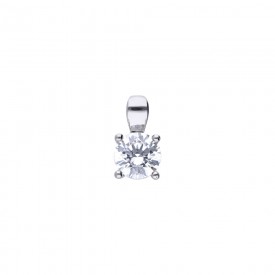 4 claw CZ solitaire pendant 0.75ct