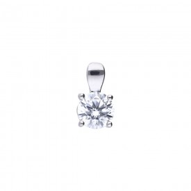 4 claw CZ solitaire pendant 1ct
