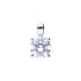 4 claw CZ solitaire pendant 2ct