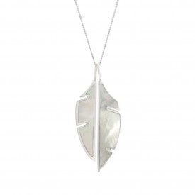 Mother of Pearl Leaf Pendant
