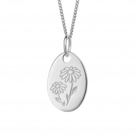 April Daisy Birth Blooms Pendant