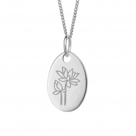 July Water Lily Birth Blooms Pendant
