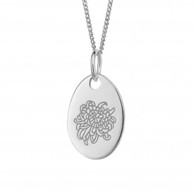 November Chrysanthemum Birth Blooms Pendant