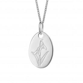 December Snowdrop Birth Blooms Pendant
