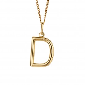 Gold Plated Initial letter D